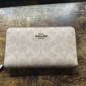 Coach Light Brown Signature Wallet